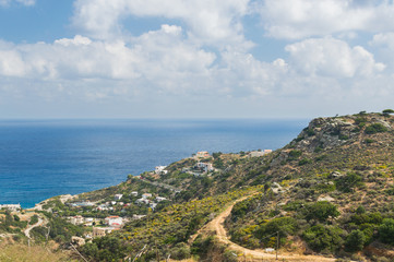 Fototapeta na wymiar Panoramic view over the coast