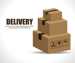boxes carton packing delivery service vector illustration design