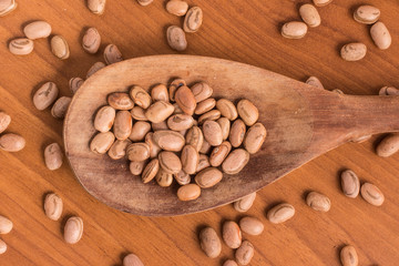 Carioca Beans into a spoon