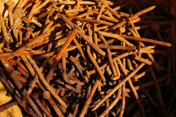 rusty nails background