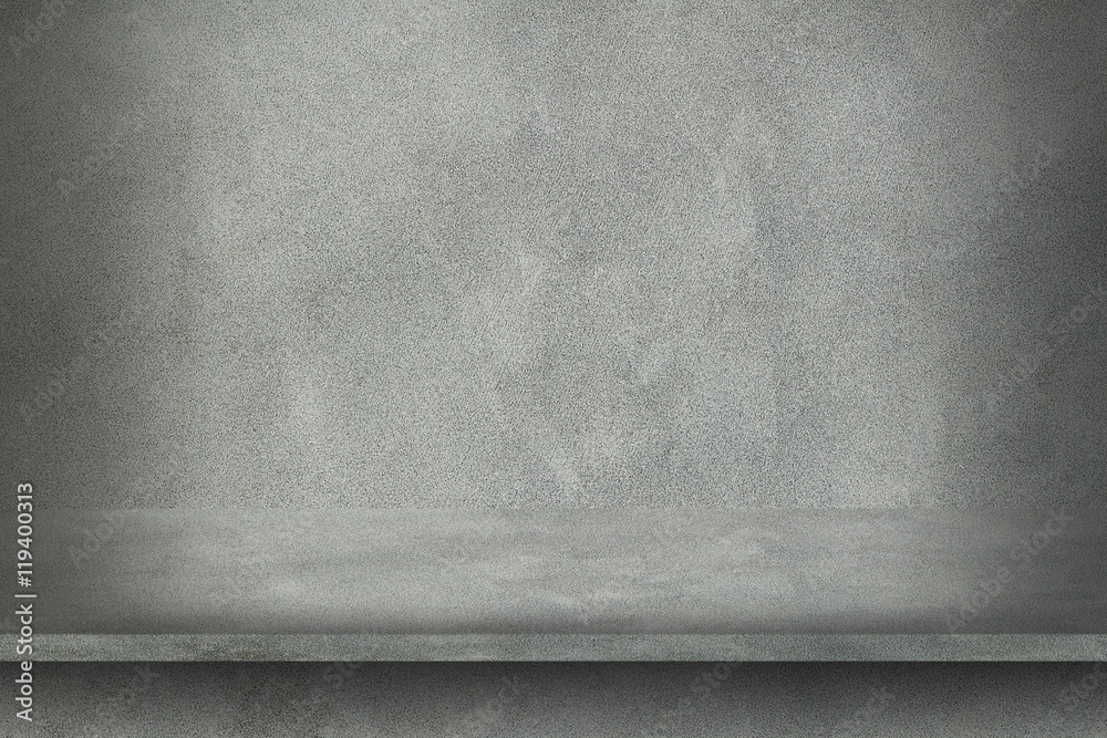 Aufkleber cement wall with shelf for pattern