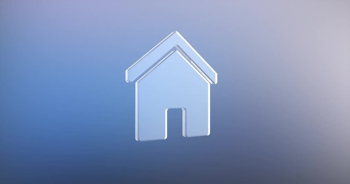 
Animated Home House Glass 3d Icon Loop Modules for edit with alpha matte
