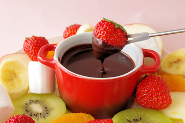 チョコレートフォンデュ(いちご)