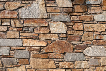 Detail of a brown brick wall