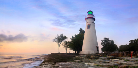 Fototapeta premium Marblehead Lighthouse Sunrise