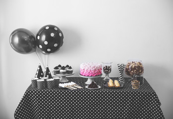 Black And White Birthday party decoration