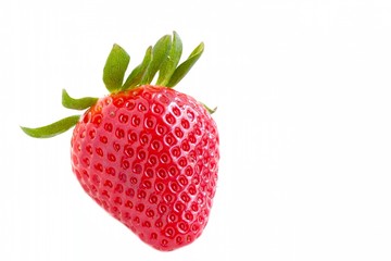 Fresh Red Strawberry on White Background
