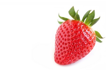 Fresh Red Strawberry on White Background