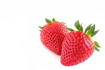 Fresh Red Strawberry on White Background