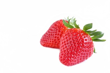Fresh Red Strawberry on White Background