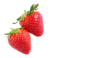 Fresh Red Strawberry on White Background