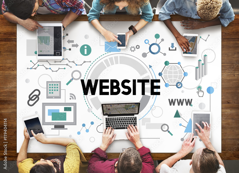 Poster website connetion internet technology network concept