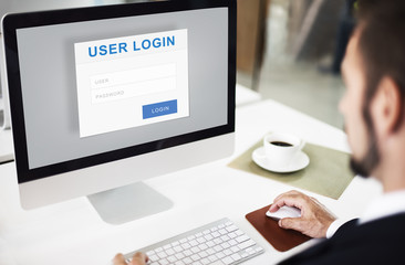 User Login Security Privacy Protection Concept