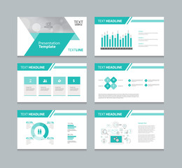 page presentation layout design template with info graphic element