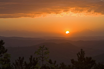 Obraz premium Sonnenuntergang in Istrien