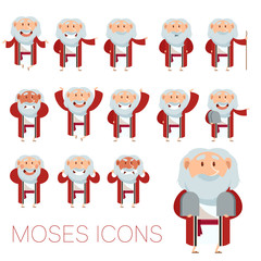 Set of Moses icons