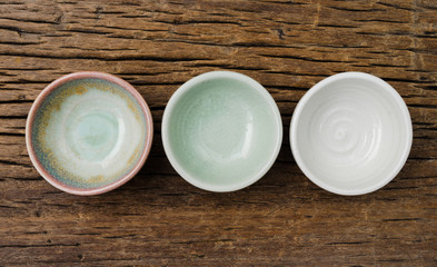 Empty bowl, Japanese handmade ceramic bowl, cracked ceramic texture