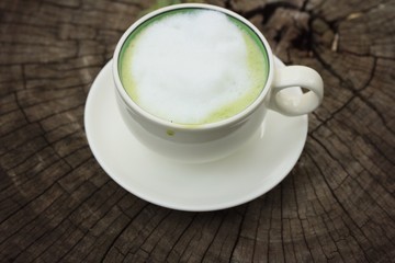 Tasty hot green tea