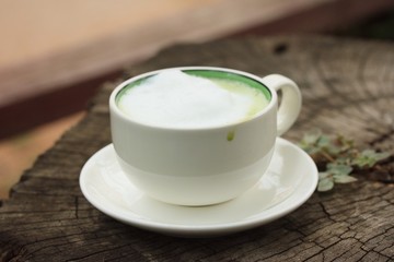 Tasty hot green tea