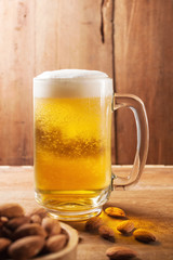 Glass of beer in still life tone