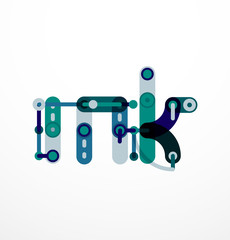 Abstract line design letter logo