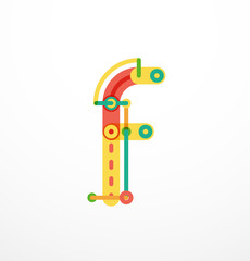 Abstract line design letter logo