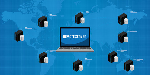 remote server around the world