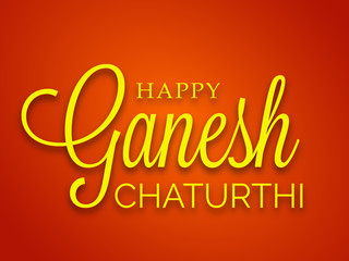 Ganesha chaturthi festival greeting card