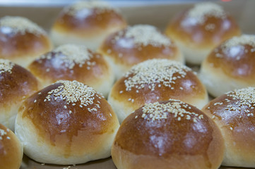 Delicious bread with sesame