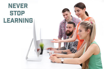 Business training concept. People working at a office