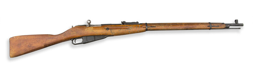 Old rifle isolated