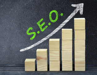 SEO text and block stairs
