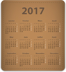 2017 French calendar