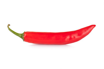 red chili or chilli cayenne pepper isolated on white background