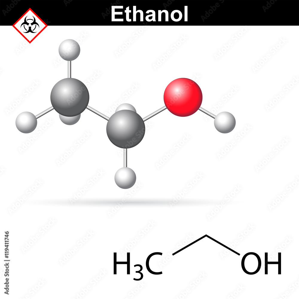 Poster ethanol molecular structure