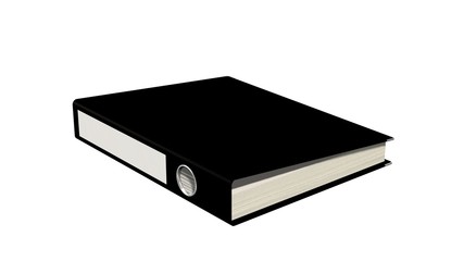 File folders or ring binders full with office documents isolate on white 