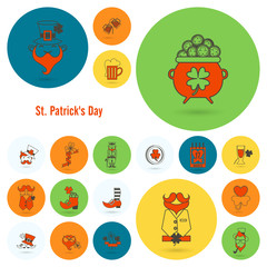 Saint Patricks Day Icon Set