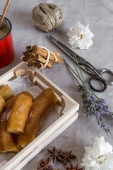 Churros with latte