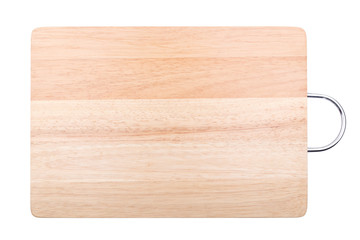 empty cutting board on white background
