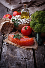 Concept of healthy food for heart