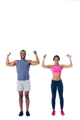 Fototapeta premium Afro American couple working out