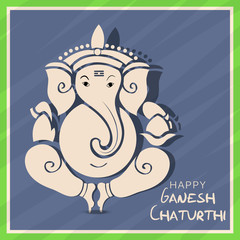 Ganesha chaturthi festival greeting card