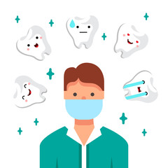 Dentist Doctor Vector illustration