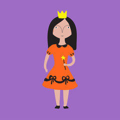 Girl in halloween princess costume
