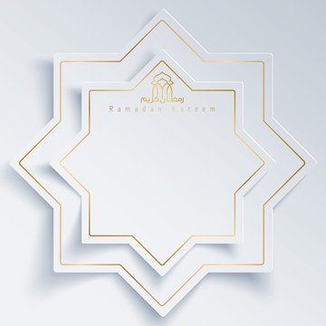 Islamic vector design for greeting card of Ramadan Kareem