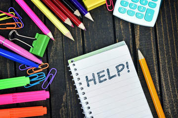 text on notepad and office tools