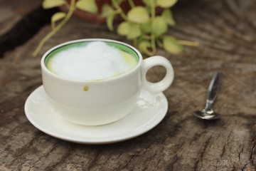 Tasty hot green tea