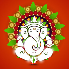 Ganesha chaturthi festival greeting card