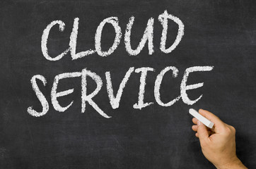 Text auf Tafel - Cloud Service