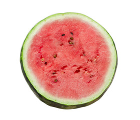 Watermelon cross section on a light background